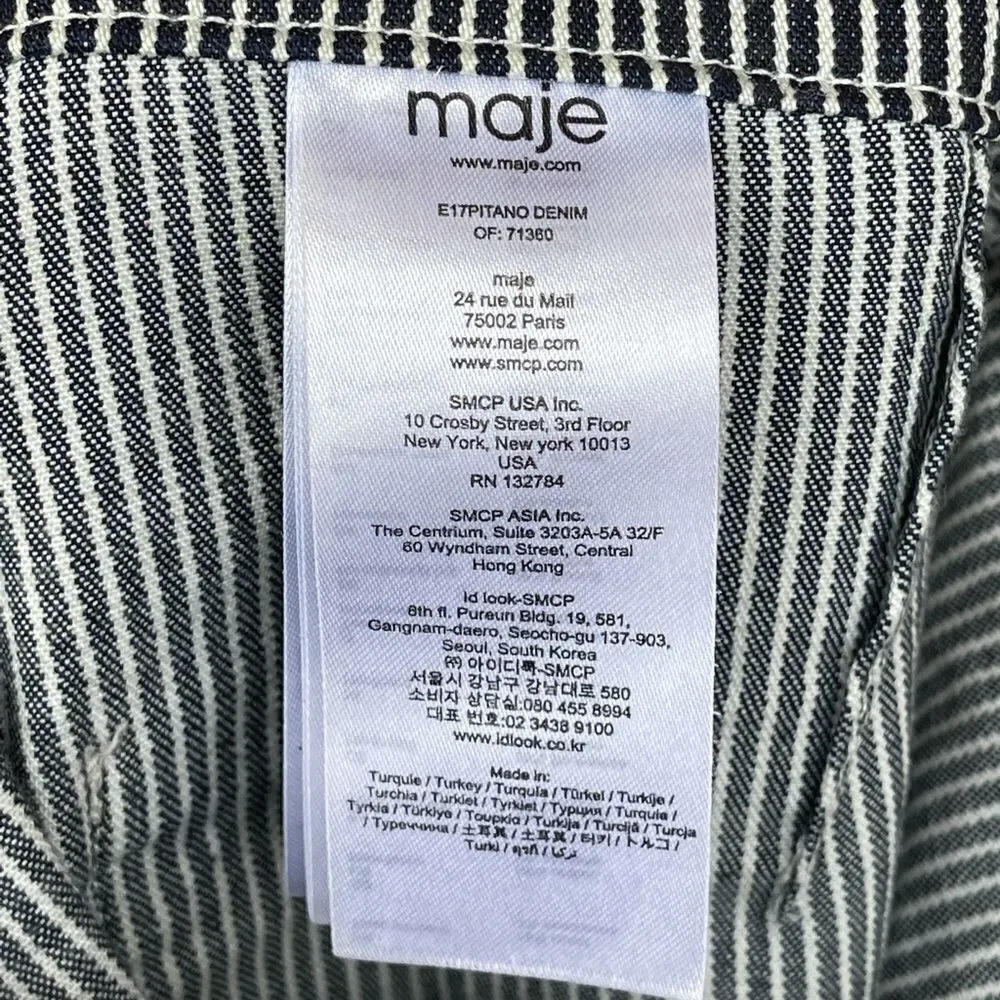 Maje wide leg denim trousers size 4 - Picture 10 of 12